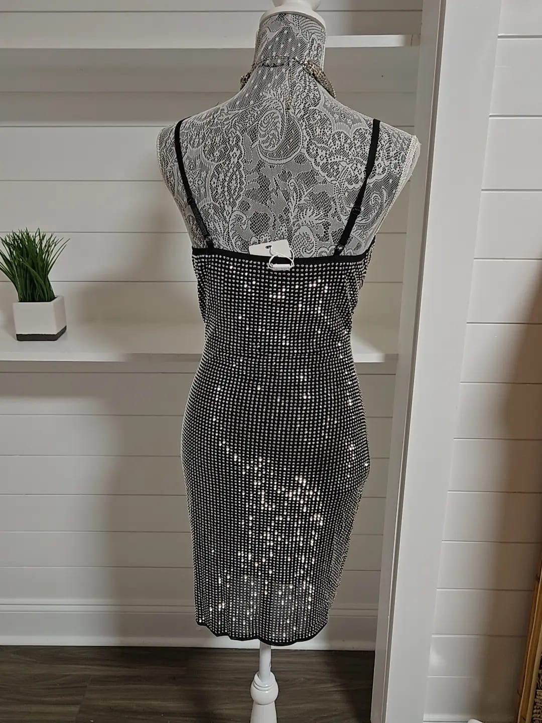 Black Silver Glitter Dress