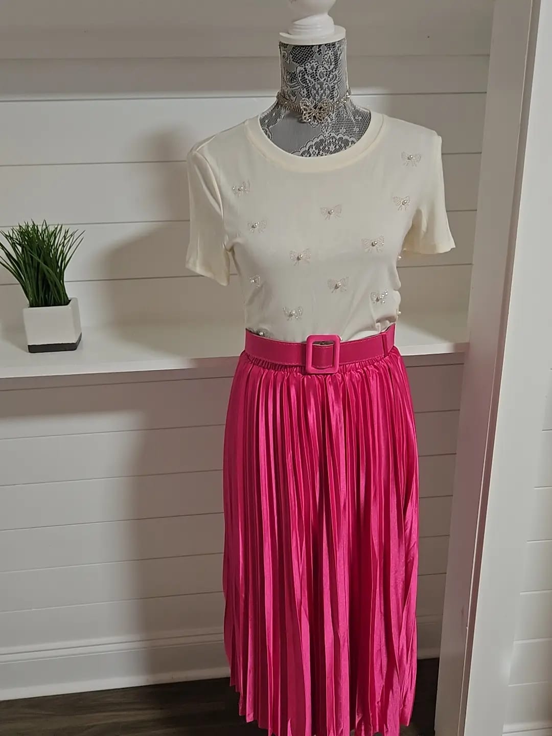 Fuchsia Pink Skirt